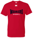 M - Warrior Baseball T-Shirt  (4 Color Options)