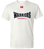 M - Warrior Baseball T-Shirt  (4 Color Options)