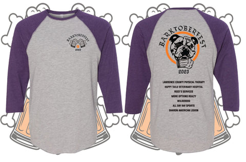 Barktoberfest 2023 Event Baseball 3/4 Sleeve T-Shirt