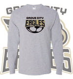 Personalized GROVE CITY EAGLES SOCCER - OVER BALL Longsleeve T-Shirt (MULTIPLE COLORS)