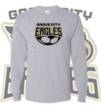 GROVE CITY EAGLES SOCCER - OVER BALL Longsleeve T-Shirt (MULTIPLE COLORS)