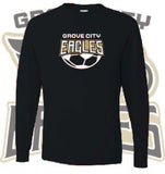 Personalized GROVE CITY EAGLES SOCCER - OVER BALL Longsleeve T-Shirt (MULTIPLE COLORS)