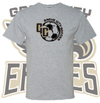 GROVE CITY SOCCER - GC BALL sketch Short Sleeve T-Shirt (MULTIPLE COLORS)