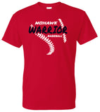 Mohawk Warrior Baseball Laces T-Shirt (4 Color Options)