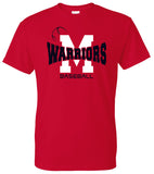 Mohawk Warrior Baseball T-Shirt (4 Color Options)