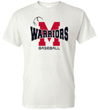 Mohawk Warrior Baseball T-Shirt (4 Color Options)