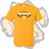 Shenango Wildcats Football 'Distorted Ball' Short Sleeve T-Shirt