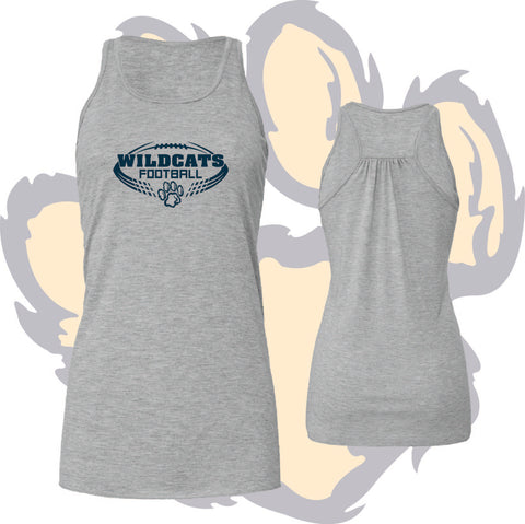 SHENANGO WILDCATS FOOTBALL 'DISTORTED BALL'  Bella Canvas Women's Flowy Tank