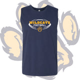 SHENANGO WILDCATS FOOTBALL 'DISTORTED BALL' Sleeveless T-Shirt