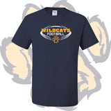 Shenango Wildcats Football 'Distorted Ball' Short Sleeve T-Shirt