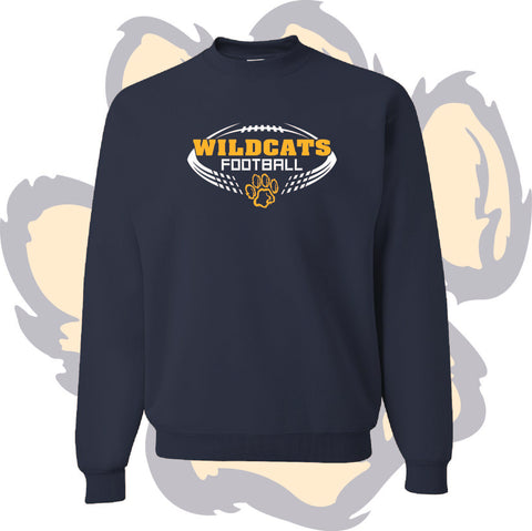 SHENANGO WILDCATS FOOTBALL 'DISTORTED BALL'  Crewneck Sweatshirt