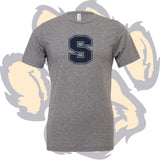 Shenango Wildcats 'S' Bella Canvas TRIBLEND T-Shirt