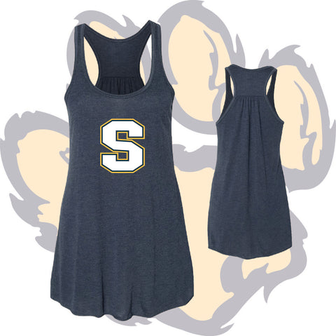 Shenango Wildcats 'S' Bella Canvas Women's Flowy Tank