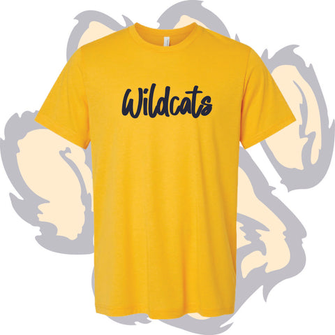 Shenango 'WILDCATS' Script Bella Canvas TRIBLEND T-Shirt