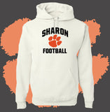 Sharon Football Arched Hooded Sweatshirt (MULTIPLE COLORS)