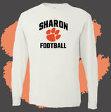 Personalized Sharon Football Arched Longsleeve T-Shirt (MULTIPLE COLORS)