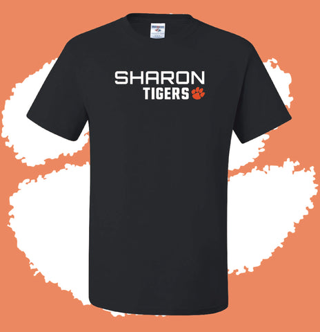 Personalized Sharon Tigers Narrow Short Sleeve T-Shirt (MULTIPLE COLORS)