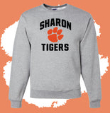 Personalized Sharon Tigers Crewneck Sweatshirt (MULTIPLE COLOR OPTIONS) (MULTIPLE DESIGNS)