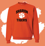 Personalized Sharon Tigers Crewneck Sweatshirt (MULTIPLE COLOR OPTIONS) (MULTIPLE DESIGNS)