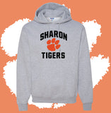 Personalized Sharon Tigers Arched Hooded Sweatshirt (MULTIPLE COLORS)