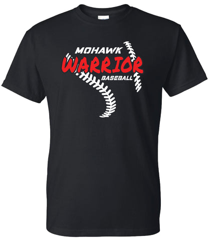 Mohawk Warrior Baseball Laces T-Shirt (4 Color Options)