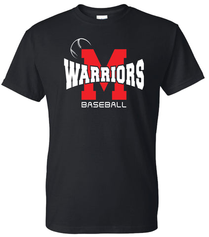 Mohawk Warrior Baseball T-Shirt (4 Color Options)